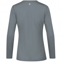 JAKO Sport-Langarmshirt Run 2.0 (100% Polyester, atmungsaktiv) grau Damen