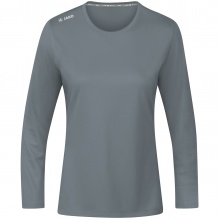 JAKO Sport-Langarmshirt Run 2.0 (100% Polyester, atmungsaktiv) grau Damen