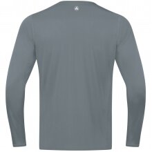 JAKO Sport-Langarmshirt Run 2.0 (100% Polyester, atmungsaktiv) grau Herren