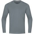 JAKO Sport-Langarmshirt Run 2.0 (100% Polyester, atmungsaktiv) grau Herren