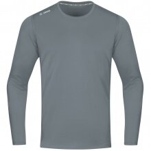 JAKO Sport-Langarmshirt Run 2.0 (100% Polyester, atmungsaktiv) grau Jungen