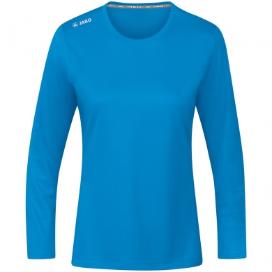 JAKO Sport-Langarmshirt Run 2.0 (100% Polyester, atmungsaktiv) blau Damen