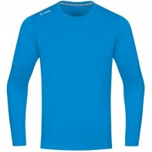 JAKO Sport-Langarmshirt Run 2.0 (100% Polyester, atmungsaktiv) blau Herren