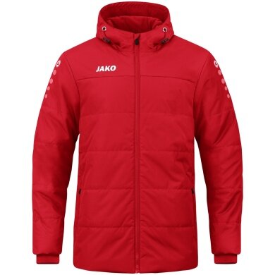 JAKO Coachjacke Team mit Kapuze (100% Polyester, wasserabweisendes Obermaterial) rot Herren