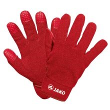 Jako Feldspielerhandschuhe Fleece (100% Polyester, schnelltrocknend ) rot - 1 Paar