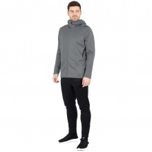 JAKO Freizeitanzug Challenge mit Kapuze (Jacke und Hose, sportiver Schnitt) grau/schwarz Herren