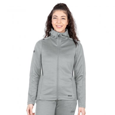 JAKO Freizeitjacke Challenge mit Kapuze (100% Polyester) hellgrau Damen