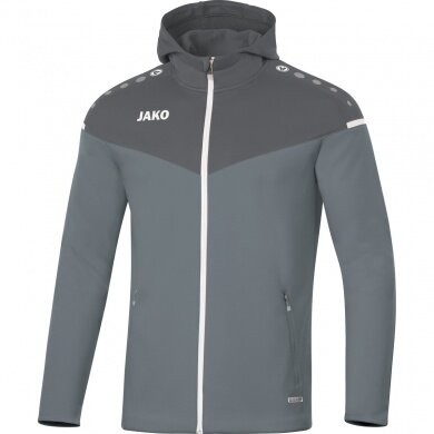 JAKO Kapuzenjacke Champ 2.0 (100% Polyester) grau Kinder