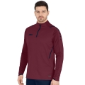 JAKO Langarmshirt Ziptop Challenge - Fleece-Innenseite, Zip-Reissverschluss - weinrot Herren