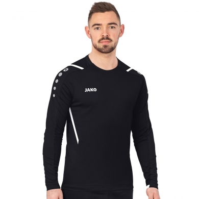 JAKO Langarmshirt (Sweat) Challenge - optimale Bewegungsfreiheit - schwarz/weiss Herren