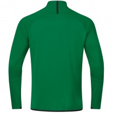 JAKO Langarmshirt Ziptop Challenge - Fleece-Innenseite, Zip-Reissverschluss - grün Jungen