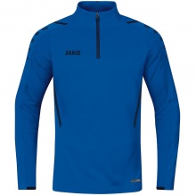 JAKO Langarmshirt Ziptop Challenge - Fleece-Innenseite, Zip-Reissverschluss - royalblau Jungen