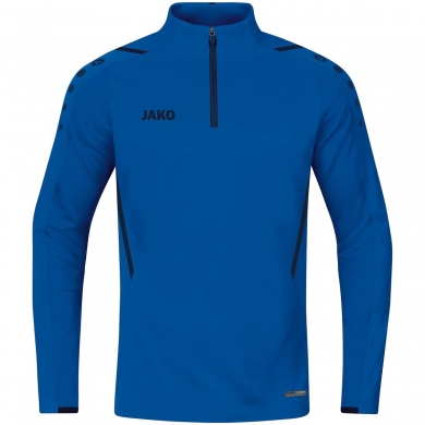 JAKO Langarmshirt Ziptop Challenge - Fleece-Innenseite, Zip-Reissverschluss - royalblau Jungen