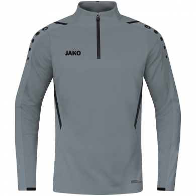 JAKO Langarmshirt Ziptop Challenge - Fleece-Innenseite, Zip-Reissverschluss - dunkelgrau Jungen