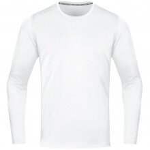 JAKO Sport-Langarmshirt Run 2.0 (100% Polyester, atmungsaktiv) weiss Herren