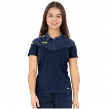 JAKO Sport-Polo Champ 2.0 (100% Polyester) marine/blau/gelb Damen