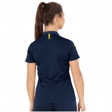 JAKO Sport-Polo Champ 2.0 (100% Polyester) marine/blau/gelb Damen