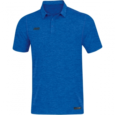 JAKO Sport/Freizeit Polo Premium Basics (Polyester-Stretch-Jersey) blau meliert Herren