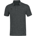 JAKO Sport/Freizeit Polo Premium Basics (Polyester-Stretch-Jersey) dunkelgrau meliert Herren