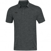 JAKO Sport/Freizeit Polo Premium Basics (Polyester-Stretch-Jersey) dunkelgrau meliert Herren