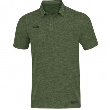 JAKO Sport/Freizeit Polo Premium Basics (Polyester-Stretch-Jersey) khaki/grün meliert Herren