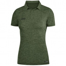 JAKO Sport/Freizeit Polo Premium Basics (Polyester-Stretch-Jersey) khaki/grün meliert Damen