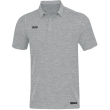 JAKO Sport/Freizeit Polo Premium Basics (Polyester-Stretch-Jersey) hellgrau meliert Herren