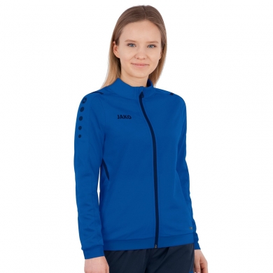 JAKO Polyesterjacke Challenge - Seitentaschen, moderner Look - royalblau Damen