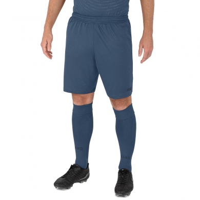 JAKO Sporthose World (Polyester-Interlock, ohne Innenslip) kurz stahlblau Herren