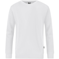 JAKO Langarmshirt Sweat Organic (Freizeit, Bio-Baumwolle) weiss Herren