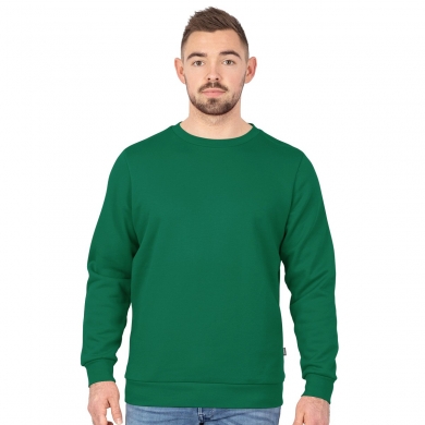 JAKO Langarmshirt Sweat Organic (Freizeit, Bio-Baumwolle) grün Herren