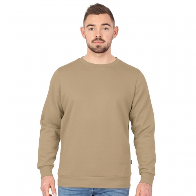 JAKO Langarmshirt Sweat Organic (Freizeit, Bio-Baumwolle) sandbraun Herren