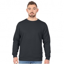 JAKO Langarmshirt Sweat Organic (Freizeit, Bio-Baumwolle) anthrazitgrau Herren