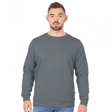 JAKO Langarmshirt Sweat Organic (Freizeit, Bio-Baumwolle) dunkelgrau Herren