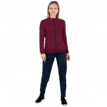 JAKO Trainingsanzug Polyester Challenge (Jacke und Hose) weinrot/dunkelblau Damen