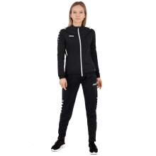 JAKO Trainingsanzug Polyester Challenge (Jacke und Hose) schwarz/weiss Damen