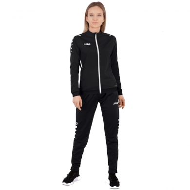 JAKO Trainingsanzug Polyester Challenge (Jacke und Hose) schwarz/weiss Damen