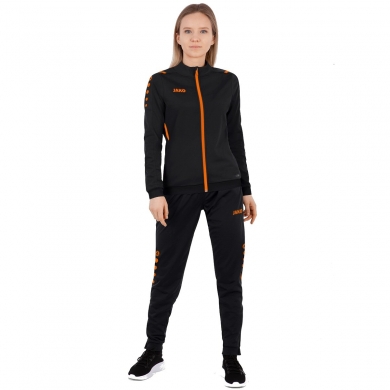 JAKO Trainingsanzug Polyester Challenge (Jacke und Hose) schwarz/orange Damen