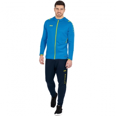 JAKO Trainingsanzug Challenge mit Kapuze (Jacke und Hose) hellblau/dunkelblau Herren