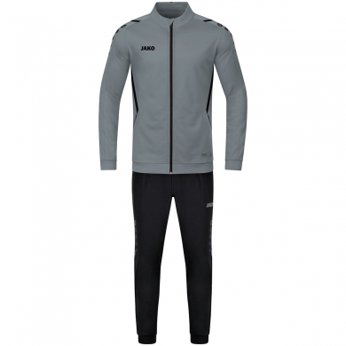 JAKO Trainingsanzug Polyester Challenge (Jacke und Hose) dunkelgrau/schwarz Jungen