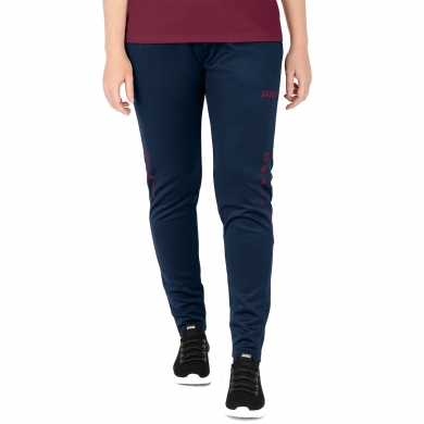 JAKO Trainingshose Pant Challenge (Double-Stretch-Knit, atmungsaktiv, hoher Tragekomfort) lang dunkelblau/rot Damen