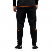 JAKO Trainingshose Pant Challenge (Double-Stretch-Knit, atmungsaktiv, hoher Tragekomfort) lang schwarz/orange Herren