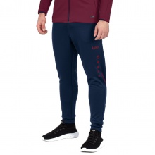 JAKO Trainingshose Pant Challenge (Double-Stretch-Knit, atmungsaktiv, hoher Tragekomfort) lang dunkelblau/rot Herren