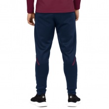 JAKO Trainingshose Pant Challenge (Double-Stretch-Knit, atmungsaktiv, hoher Tragekomfort) lang dunkelblau/rot Herren