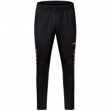 JAKO Trainingshose Pant Challenge (Double-Stretch-Knit, atmungsaktiv, hoher Tragekomfort) lang schwarz/orange Kinder