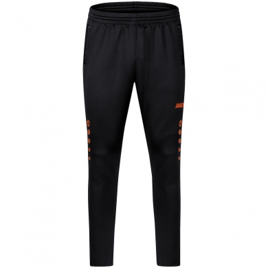 JAKO Trainingshose Pant Challenge (Double-Stretch-Knit, atmungsaktiv, hoher Tragekomfort) lang schwarz/orange Kinder