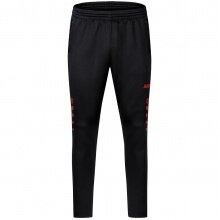 JAKO Trainingshose Pant Challenge (Double-Stretch-Knit, atmungsaktiv, hoher Tragekomfort) lang schwarz/rot Kinder