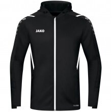 JAKO Trainingsjacke Challenge mit Kapuze schwarz/weiss Jungen