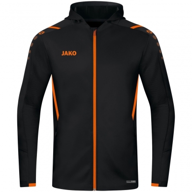 JAKO Trainingsjacke Challenge mit Kapuze schwarz/orange Jungen