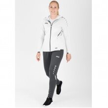 JAKO Trainingsanzug Challenge mit Kapuze (Jacke und Hose) weiss/anthrazitgrau Damen